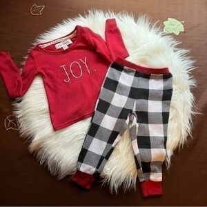 Rae Dunn JOY. Red/ Buffalo Plaid Pajamas